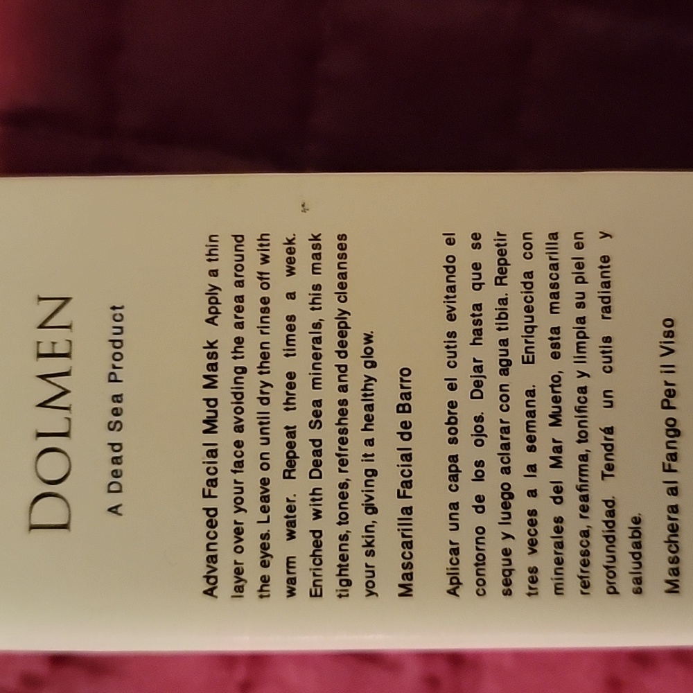NWT Dolmen Dead Sea Mud Mask - Picture 3 of 3
